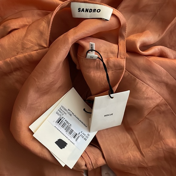 NWT Sandro Mylene Satin Mini Dress - Picture 11 of 14